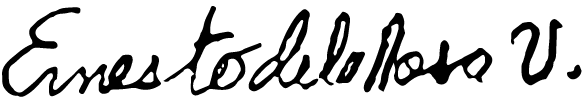 Firma de Ernesto de la Rosa